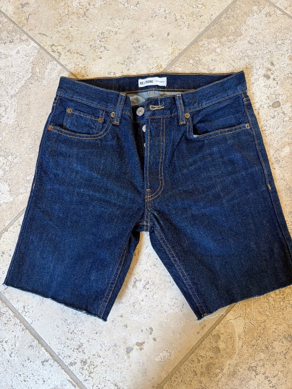 Re done dark wash shorts
